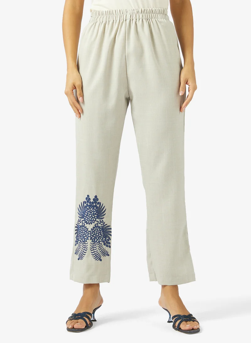 hayas closet  Printed blouse and pants set for Women | Best Price UAE